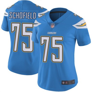 Los Angeles Chargers NFL Football Michael Schofield Electric Blue Jersey Women Limited 75 Alternate Vapor Untouchable